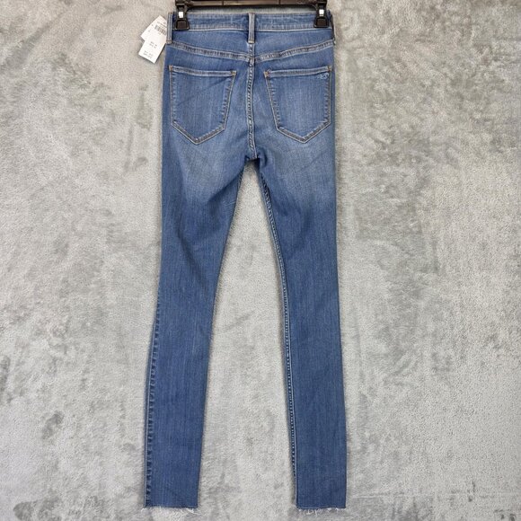 Hollister Jeans Womens 3R Blue High Rise Jean Legging Distressed W26 L28 Stretch - Picture 9 of 11